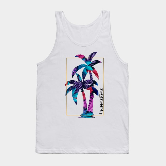 Summertime. Palm Tank Top by Satic